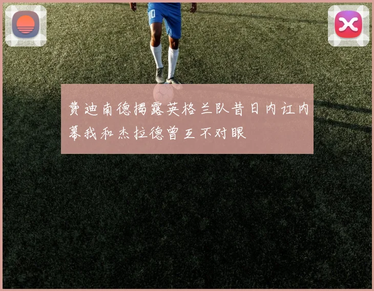 费迪南德揭露英格兰队昔日内讧内幕我和杰拉德曾互不对眼